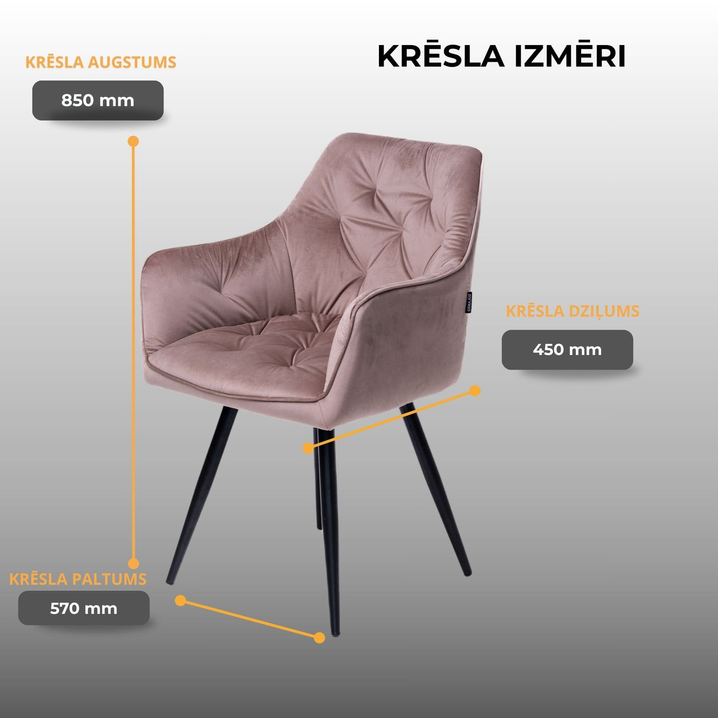 Krēsls Nino gaiši brūns #krasa_gaisi-bruns