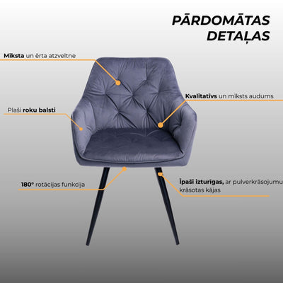 Krēsls Nino gaiši pelēkā krāsā #krasa_gaisi-peleks