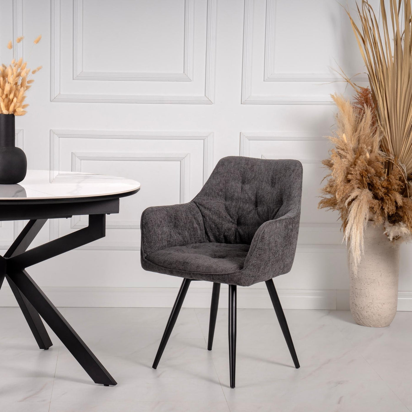 Krēsls Nino gaiši pelēkā krāsā #krasa_crido-tumsi-peleka