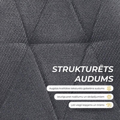 Krēsls ema tumši pelēkā krāsā auduma īpašības #krasa_tumsi-peleka