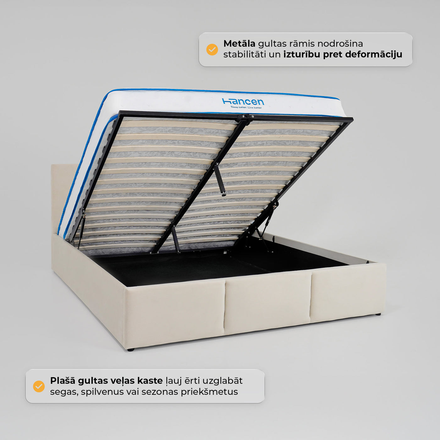 Gulamistabas gulta Tops #krasa_beige